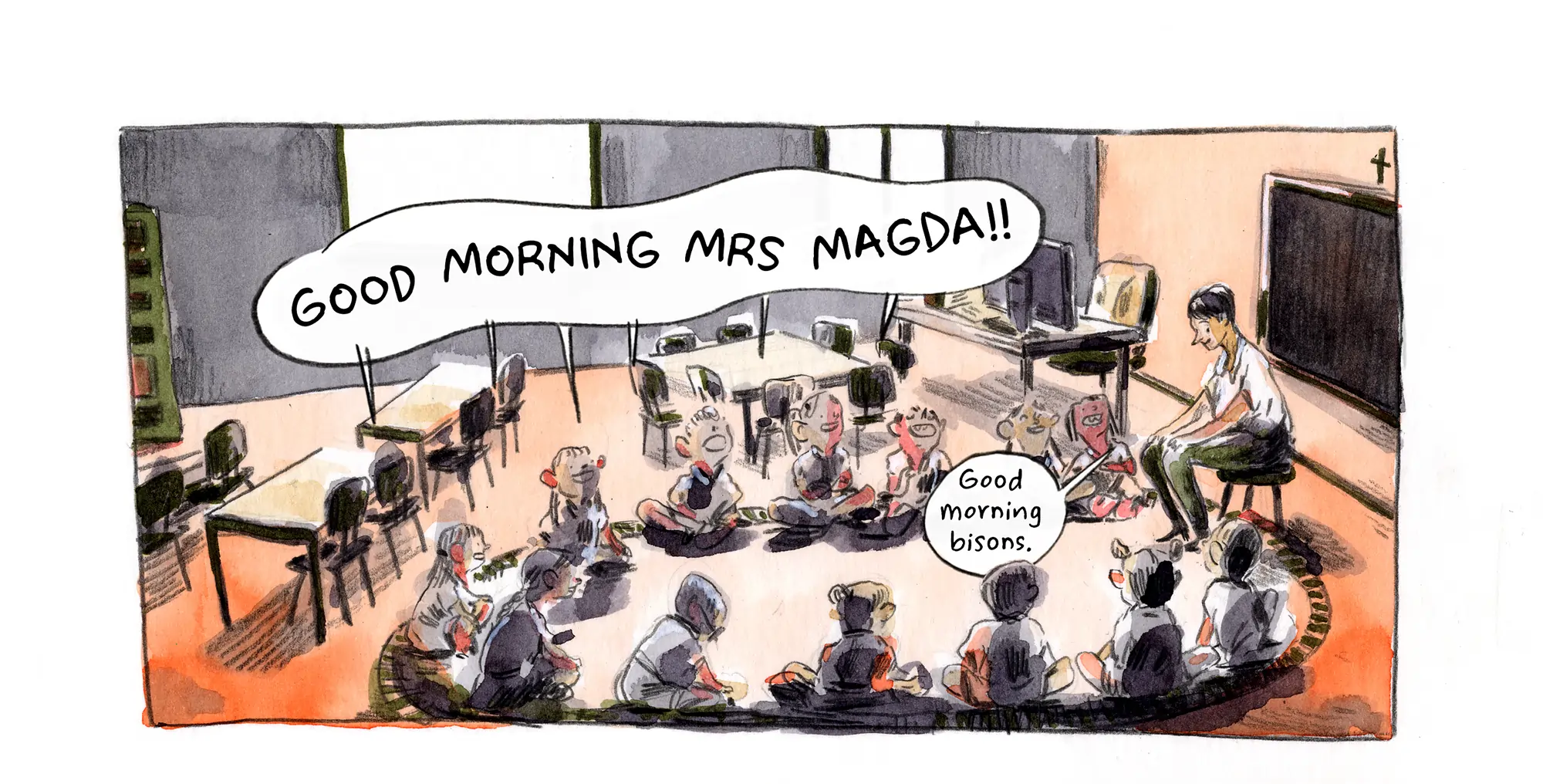 kids in classroom