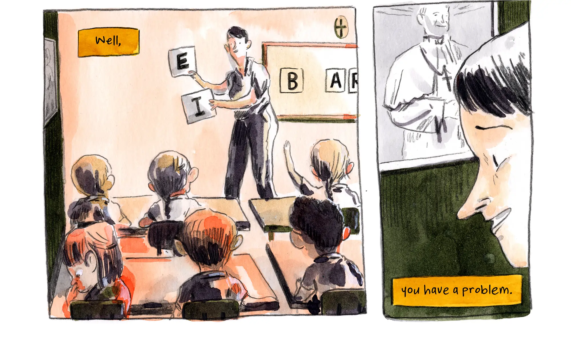 kids and teacher